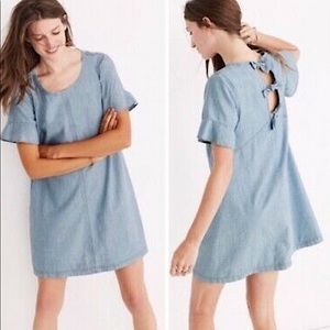 Madewell Chambray Tie-Back Dress